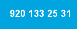 920 133 25 31 920 133 25 31